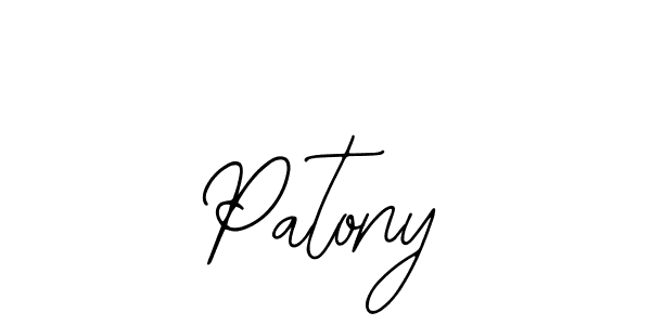 The best way (Bearetta-2O07w) to make a short signature is to pick only two or three words in your name. The name Patony include a total of six letters. For converting this name. Patony signature style 12 images and pictures png