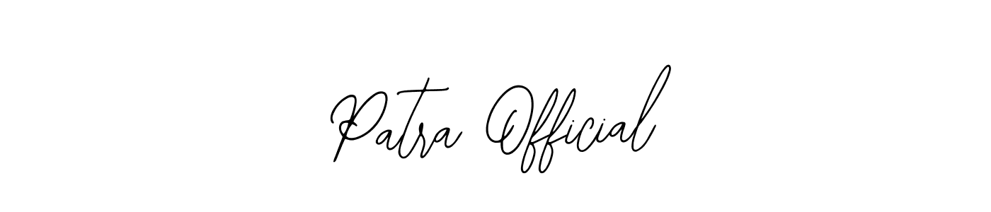 You should practise on your own different ways (Bearetta-2O07w) to write your name (Patra Official) in signature. don't let someone else do it for you. Patra Official signature style 12 images and pictures png