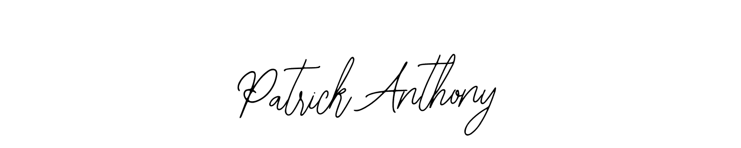 if you are searching for the best signature style for your name Patrick Anthony. so please give up your signature search. here we have designed multiple signature styles  using Bearetta-2O07w. Patrick Anthony signature style 12 images and pictures png