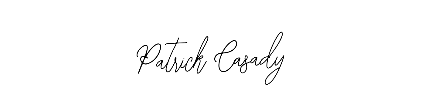 How to make Patrick Casady name signature. Use Bearetta-2O07w style for creating short signs online. This is the latest handwritten sign. Patrick Casady signature style 12 images and pictures png