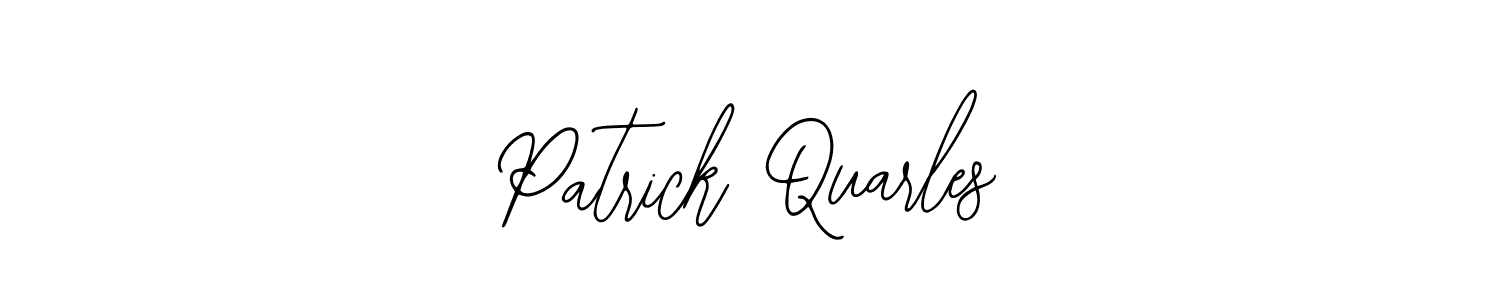 Bearetta-2O07w is a professional signature style that is perfect for those who want to add a touch of class to their signature. It is also a great choice for those who want to make their signature more unique. Get Patrick Quarles name to fancy signature for free. Patrick Quarles signature style 12 images and pictures png