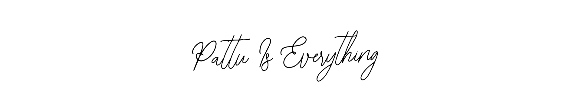Similarly Bearetta-2O07w is the best handwritten signature design. Signature creator online .You can use it as an online autograph creator for name Pattu Is Everything. Pattu Is Everything signature style 12 images and pictures png