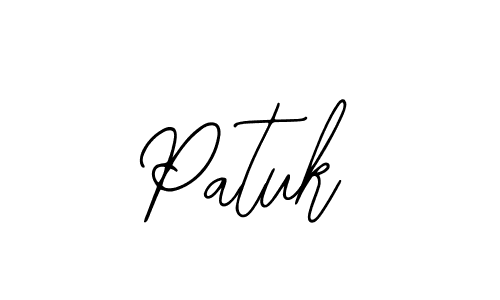 Use a signature maker to create a handwritten signature online. With this signature software, you can design (Bearetta-2O07w) your own signature for name Patuk. Patuk signature style 12 images and pictures png