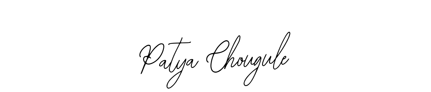The best way (Bearetta-2O07w) to make a short signature is to pick only two or three words in your name. The name Patya Chougule include a total of six letters. For converting this name. Patya Chougule signature style 12 images and pictures png