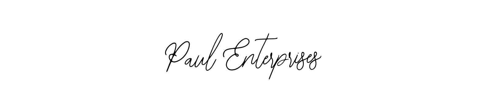 Design your own signature with our free online signature maker. With this signature software, you can create a handwritten (Bearetta-2O07w) signature for name Paul Enterprises. Paul Enterprises signature style 12 images and pictures png