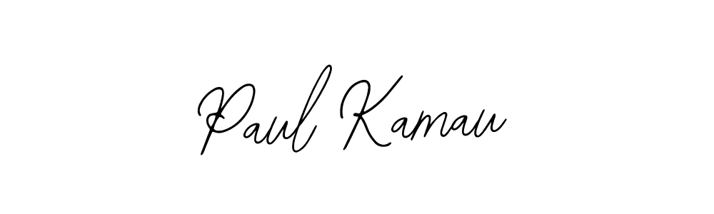 How to make Paul Kamau name signature. Use Bearetta-2O07w style for creating short signs online. This is the latest handwritten sign. Paul Kamau signature style 12 images and pictures png