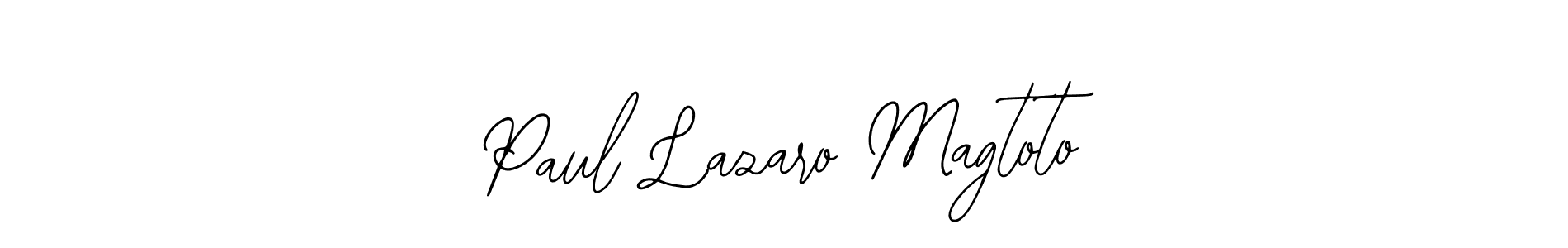 Similarly Bearetta-2O07w is the best handwritten signature design. Signature creator online .You can use it as an online autograph creator for name Paul Lazaro Magtoto. Paul Lazaro Magtoto signature style 12 images and pictures png