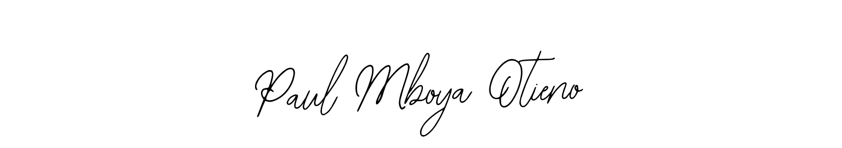How to make Paul Mboya Otieno name signature. Use Bearetta-2O07w style for creating short signs online. This is the latest handwritten sign. Paul Mboya Otieno signature style 12 images and pictures png