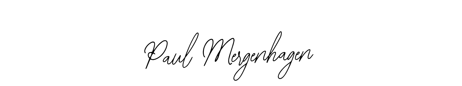 How to make Paul Mergenhagen name signature. Use Bearetta-2O07w style for creating short signs online. This is the latest handwritten sign. Paul Mergenhagen signature style 12 images and pictures png