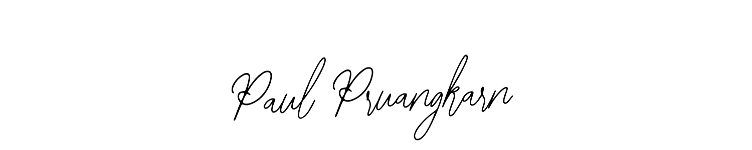 How to make Paul Pruangkarn name signature. Use Bearetta-2O07w style for creating short signs online. This is the latest handwritten sign. Paul Pruangkarn signature style 12 images and pictures png