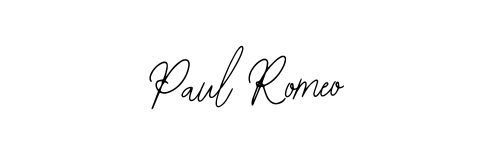 Use a signature maker to create a handwritten signature online. With this signature software, you can design (Bearetta-2O07w) your own signature for name Paul Romeo. Paul Romeo signature style 12 images and pictures png