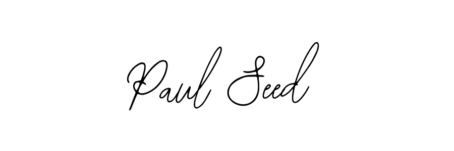 How to make Paul Seed name signature. Use Bearetta-2O07w style for creating short signs online. This is the latest handwritten sign. Paul Seed signature style 12 images and pictures png