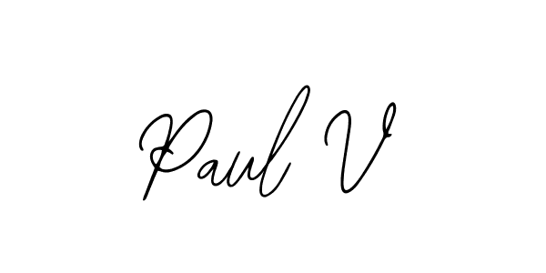 Use a signature maker to create a handwritten signature online. With this signature software, you can design (Bearetta-2O07w) your own signature for name Paul V. Paul V signature style 12 images and pictures png