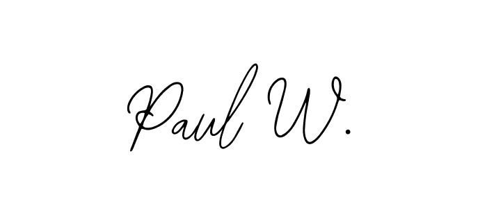 Create a beautiful signature design for name Paul W.. With this signature (Bearetta-2O07w) fonts, you can make a handwritten signature for free. Paul W. signature style 12 images and pictures png