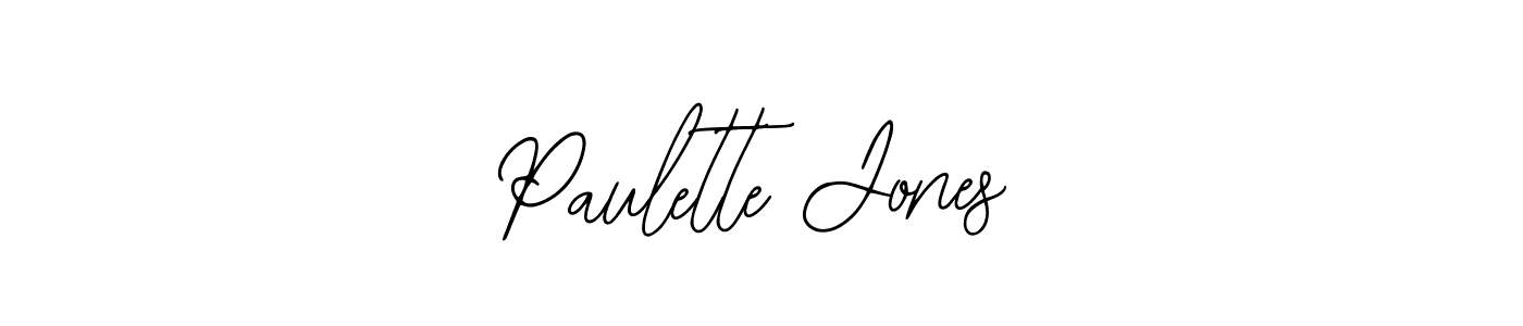 How to make Paulette Jones name signature. Use Bearetta-2O07w style for creating short signs online. This is the latest handwritten sign. Paulette Jones signature style 12 images and pictures png
