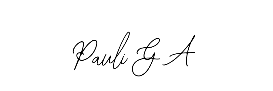 It looks lik you need a new signature style for name Pauli G A. Design unique handwritten (Bearetta-2O07w) signature with our free signature maker in just a few clicks. Pauli G A signature style 12 images and pictures png