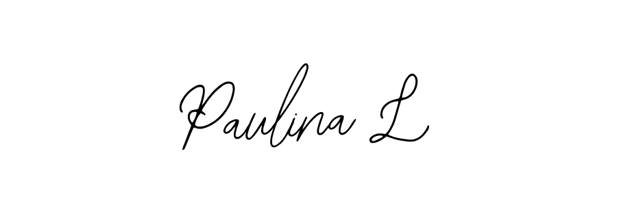 Use a signature maker to create a handwritten signature online. With this signature software, you can design (Bearetta-2O07w) your own signature for name Paulina L. Paulina L signature style 12 images and pictures png