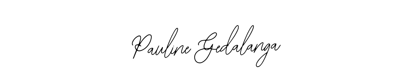 How to make Pauline Gedalanga name signature. Use Bearetta-2O07w style for creating short signs online. This is the latest handwritten sign. Pauline Gedalanga signature style 12 images and pictures png