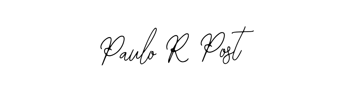 Similarly Bearetta-2O07w is the best handwritten signature design. Signature creator online .You can use it as an online autograph creator for name Paulo R Post. Paulo R Post signature style 12 images and pictures png