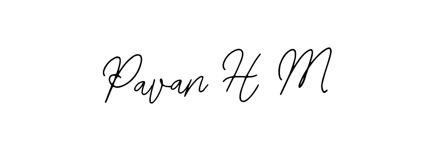 Use a signature maker to create a handwritten signature online. With this signature software, you can design (Bearetta-2O07w) your own signature for name Pavan H M. Pavan H M signature style 12 images and pictures png