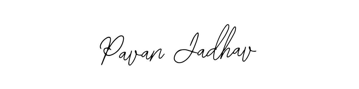 How to make Pavan Jadhav name signature. Use Bearetta-2O07w style for creating short signs online. This is the latest handwritten sign. Pavan Jadhav signature style 12 images and pictures png