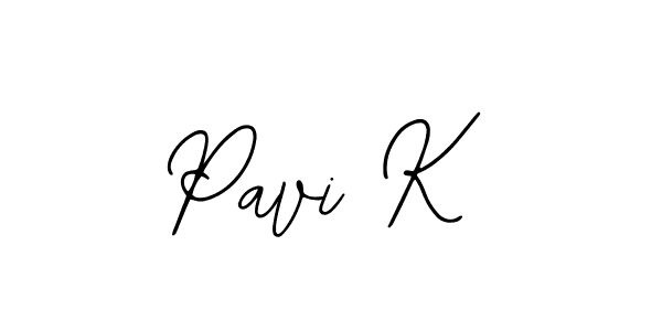 Design your own signature with our free online signature maker. With this signature software, you can create a handwritten (Bearetta-2O07w) signature for name Pavi K. Pavi K signature style 12 images and pictures png