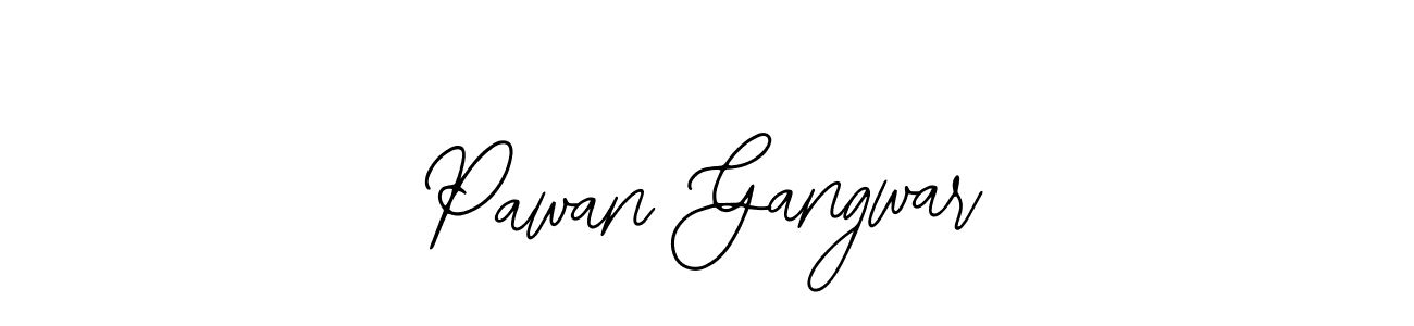 How to make Pawan Gangwar name signature. Use Bearetta-2O07w style for creating short signs online. This is the latest handwritten sign. Pawan Gangwar signature style 12 images and pictures png