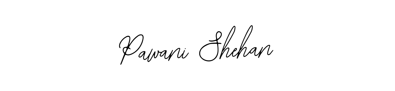 How to make Pawani Shehan name signature. Use Bearetta-2O07w style for creating short signs online. This is the latest handwritten sign. Pawani Shehan signature style 12 images and pictures png