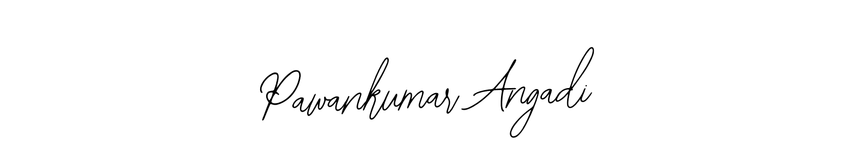 How to make Pawankumar Angadi name signature. Use Bearetta-2O07w style for creating short signs online. This is the latest handwritten sign. Pawankumar Angadi signature style 12 images and pictures png