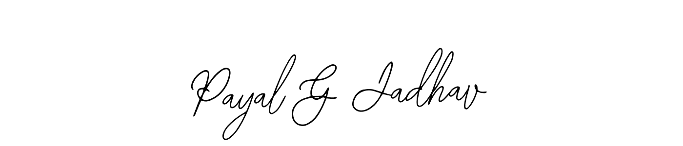 Similarly Bearetta-2O07w is the best handwritten signature design. Signature creator online .You can use it as an online autograph creator for name Payal G Jadhav. Payal G Jadhav signature style 12 images and pictures png