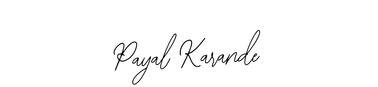 This is the best signature style for the Payal Karande name. Also you like these signature font (Bearetta-2O07w). Mix name signature. Payal Karande signature style 12 images and pictures png