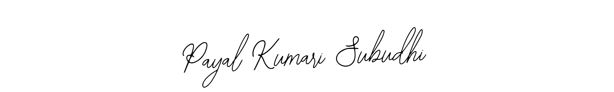 Design your own signature with our free online signature maker. With this signature software, you can create a handwritten (Bearetta-2O07w) signature for name Payal Kumari Subudhi. Payal Kumari Subudhi signature style 12 images and pictures png