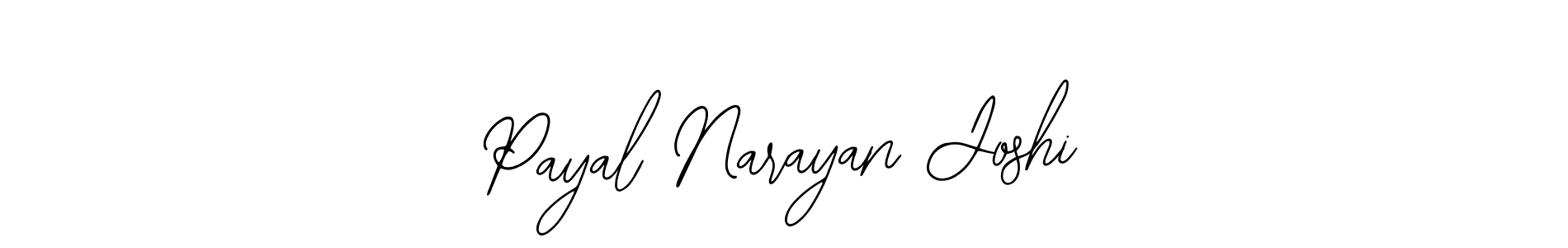 Use a signature maker to create a handwritten signature online. With this signature software, you can design (Bearetta-2O07w) your own signature for name Payal Narayan Joshi. Payal Narayan Joshi signature style 12 images and pictures png