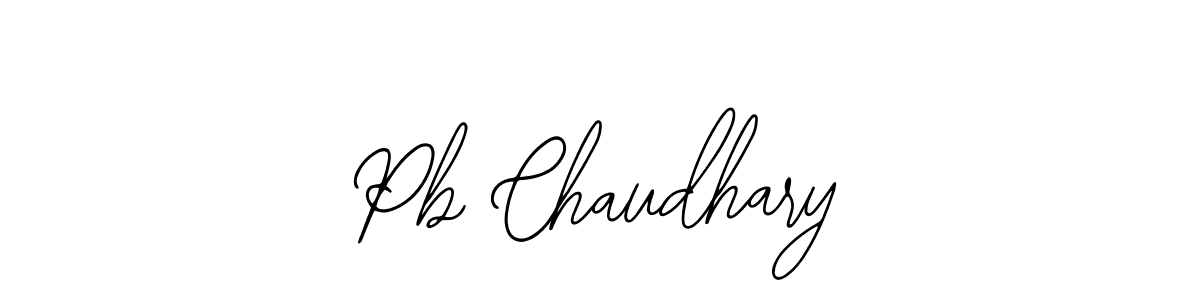 How to make Pb Chaudhary name signature. Use Bearetta-2O07w style for creating short signs online. This is the latest handwritten sign. Pb Chaudhary signature style 12 images and pictures png