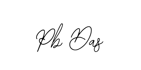 How to make Pb Das name signature. Use Bearetta-2O07w style for creating short signs online. This is the latest handwritten sign. Pb Das signature style 12 images and pictures png