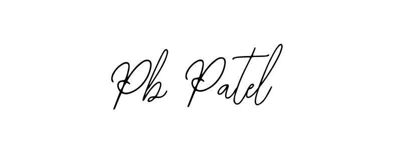 How to make Pb Patel name signature. Use Bearetta-2O07w style for creating short signs online. This is the latest handwritten sign. Pb Patel signature style 12 images and pictures png