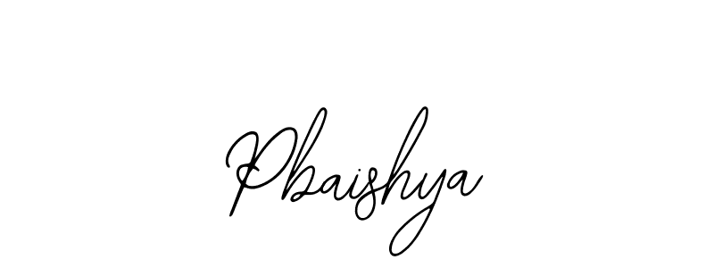 How to make Pbaishya name signature. Use Bearetta-2O07w style for creating short signs online. This is the latest handwritten sign. Pbaishya signature style 12 images and pictures png