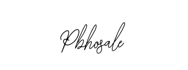 Design your own signature with our free online signature maker. With this signature software, you can create a handwritten (Bearetta-2O07w) signature for name Pbhosale. Pbhosale signature style 12 images and pictures png