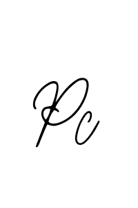 How to make Pc signature? Bearetta-2O07w is a professional autograph style. Create handwritten signature for Pc name. Pc signature style 12 images and pictures png