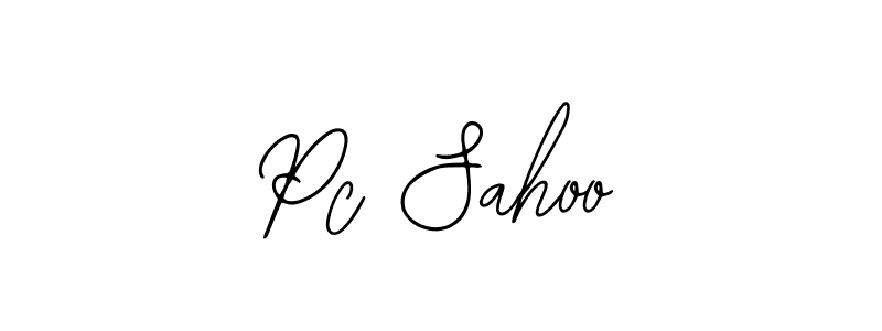 How to make Pc Sahoo name signature. Use Bearetta-2O07w style for creating short signs online. This is the latest handwritten sign. Pc Sahoo signature style 12 images and pictures png