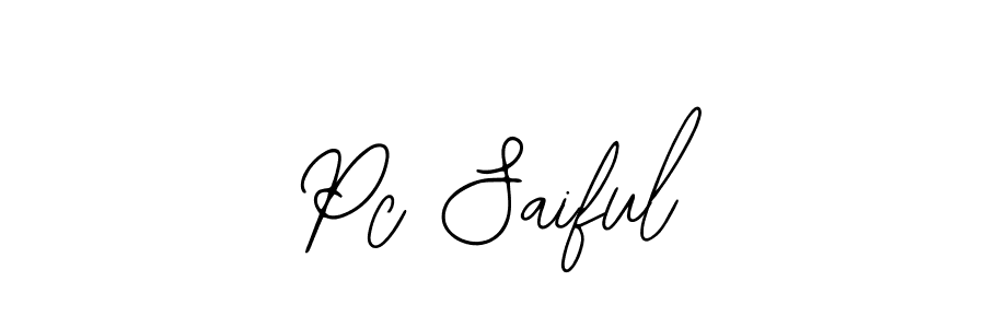 Also You can easily find your signature by using the search form. We will create Pc Saiful name handwritten signature images for you free of cost using Bearetta-2O07w sign style. Pc Saiful signature style 12 images and pictures png
