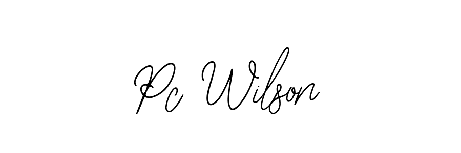 Bearetta-2O07w is a professional signature style that is perfect for those who want to add a touch of class to their signature. It is also a great choice for those who want to make their signature more unique. Get Pc Wilson name to fancy signature for free. Pc Wilson signature style 12 images and pictures png