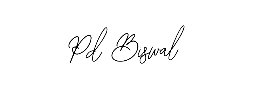 How to make Pd Biswal name signature. Use Bearetta-2O07w style for creating short signs online. This is the latest handwritten sign. Pd Biswal signature style 12 images and pictures png