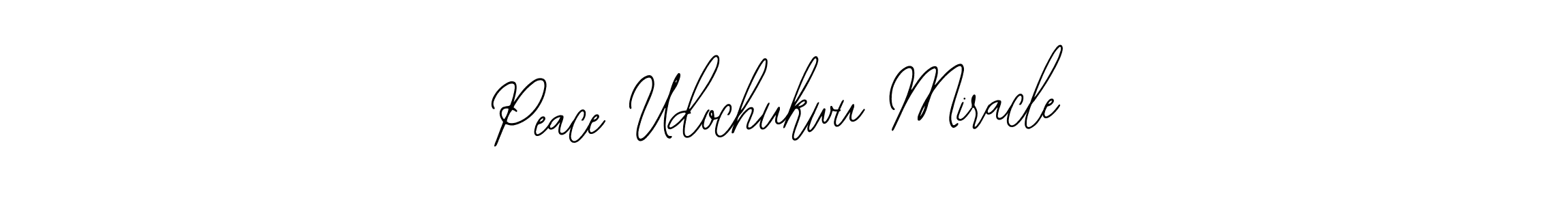 Make a short Peace Udochukwu Miracle signature style. Manage your documents anywhere anytime using Bearetta-2O07w. Create and add eSignatures, submit forms, share and send files easily. Peace Udochukwu Miracle signature style 12 images and pictures png