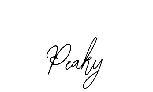 Use a signature maker to create a handwritten signature online. With this signature software, you can design (Bearetta-2O07w) your own signature for name Peaky. Peaky signature style 12 images and pictures png
