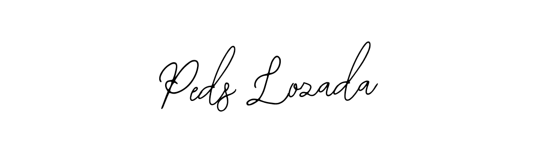 How to make Peds Lozada name signature. Use Bearetta-2O07w style for creating short signs online. This is the latest handwritten sign. Peds Lozada signature style 12 images and pictures png