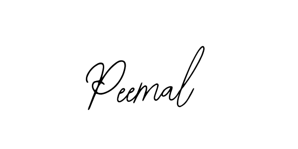 Use a signature maker to create a handwritten signature online. With this signature software, you can design (Bearetta-2O07w) your own signature for name Peemal. Peemal signature style 12 images and pictures png
