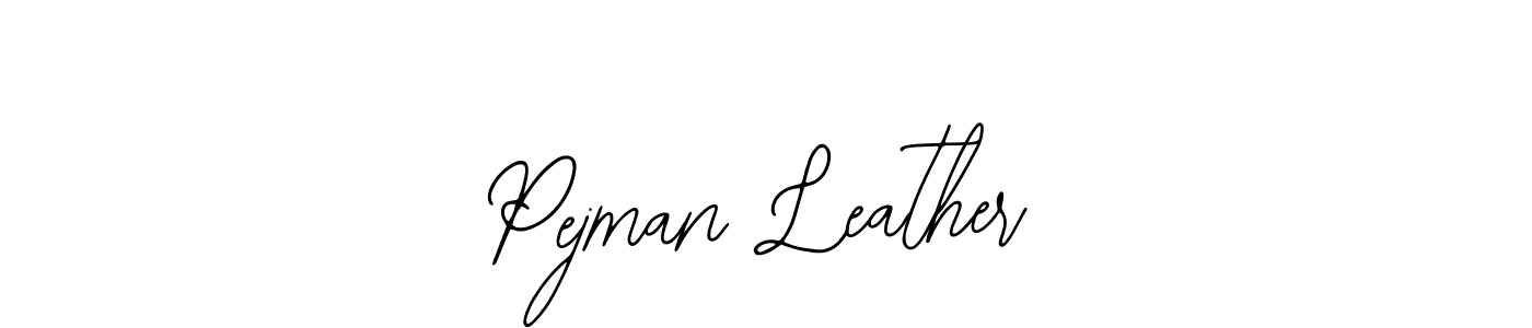 How to make Pejman Leather name signature. Use Bearetta-2O07w style for creating short signs online. This is the latest handwritten sign. Pejman Leather signature style 12 images and pictures png
