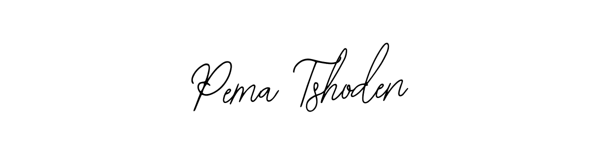 How to make Pema Tshoden name signature. Use Bearetta-2O07w style for creating short signs online. This is the latest handwritten sign. Pema Tshoden signature style 12 images and pictures png