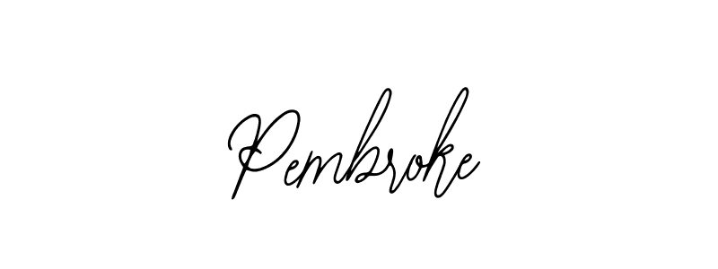 How to make Pembroke signature? Bearetta-2O07w is a professional autograph style. Create handwritten signature for Pembroke name. Pembroke signature style 12 images and pictures png